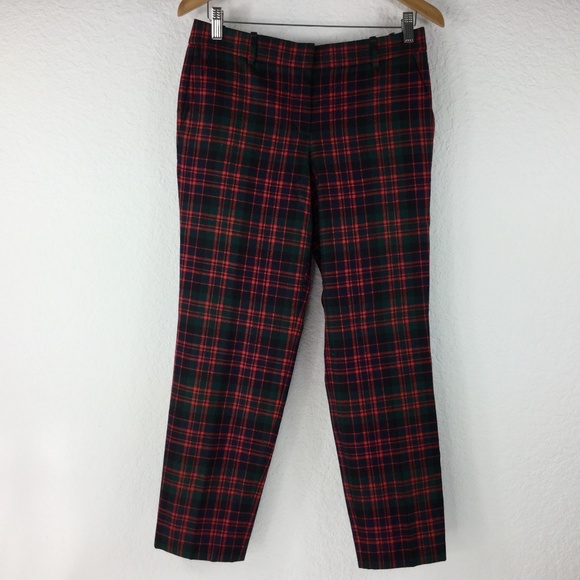 red and green plaid pants womens